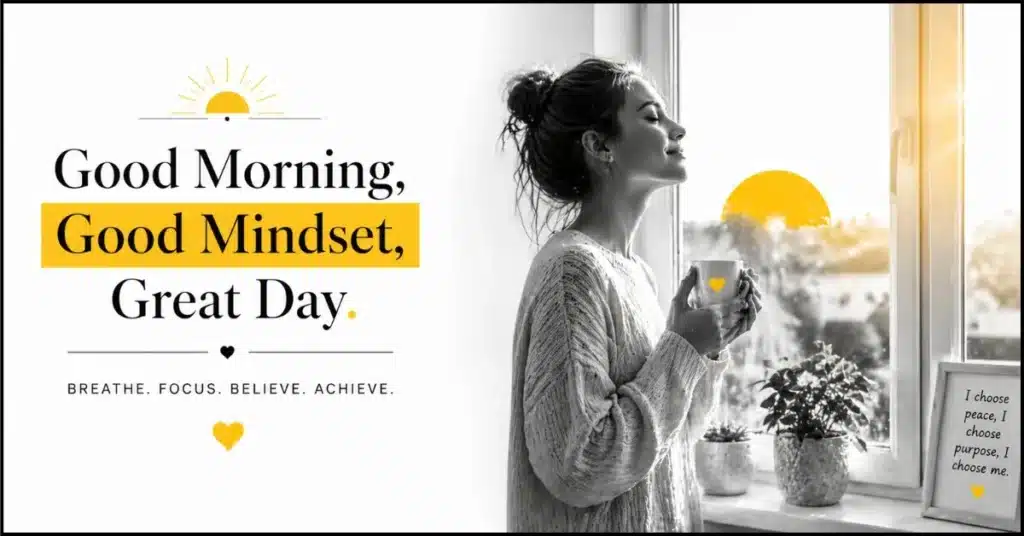 morning wellness routine affirmations journal meditation tools.