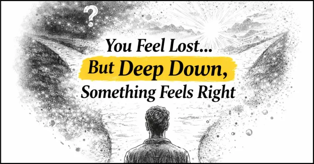 You Feel Lost… But Deep Down, Something Feels Right