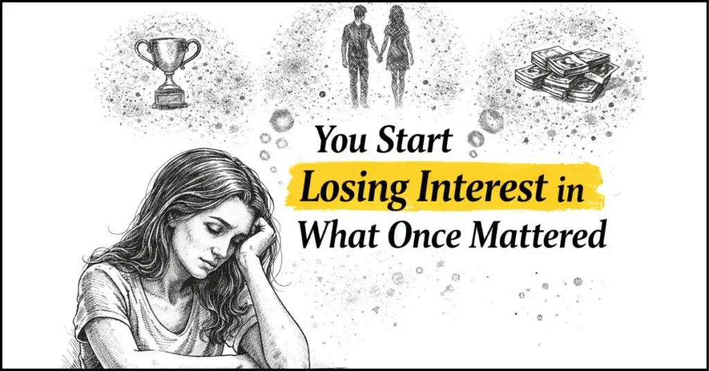 You Start Losing Interest in What Once Mattered