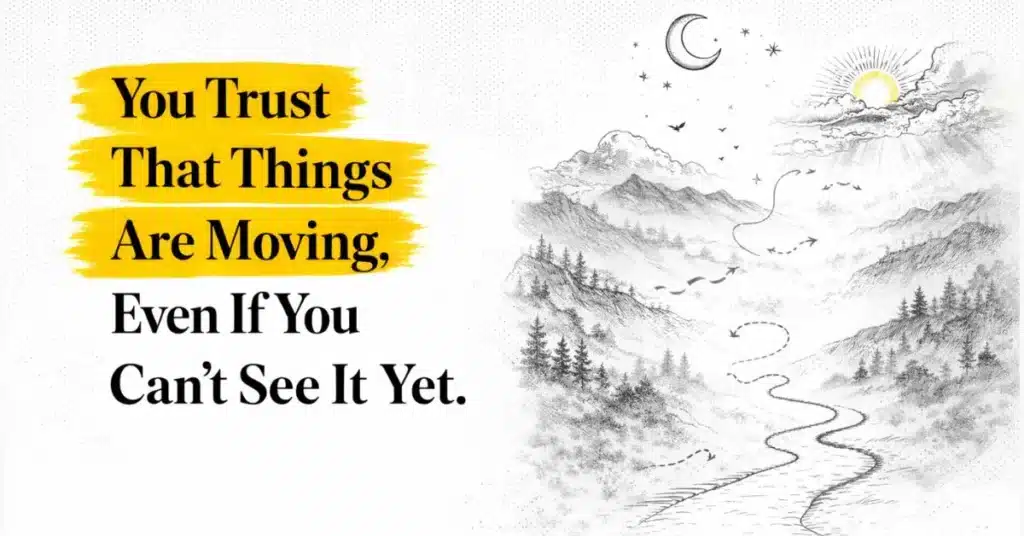 You Trust That Things Are Moving, Even If You Can’t See It Yet
