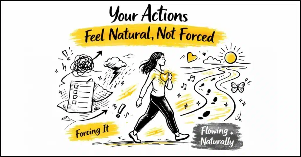 Your Actions Feel Natural, Not Forced