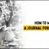 How to Write a Journal for Beginners: Person writing in a journal outdoors near a tree or in a garden. "spiritual journaling practice outdoors in nature for beginners"