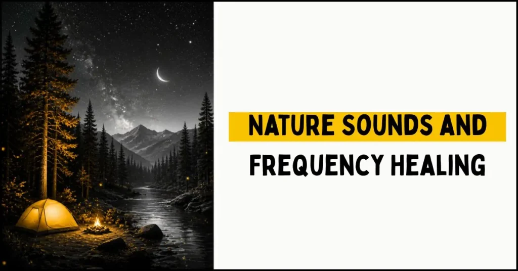 Nature at night, a quiet forest under stars: Nature Sounds and Frequency Healing