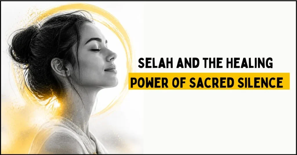 woman in spiritual Selah pause energy healing and reflection