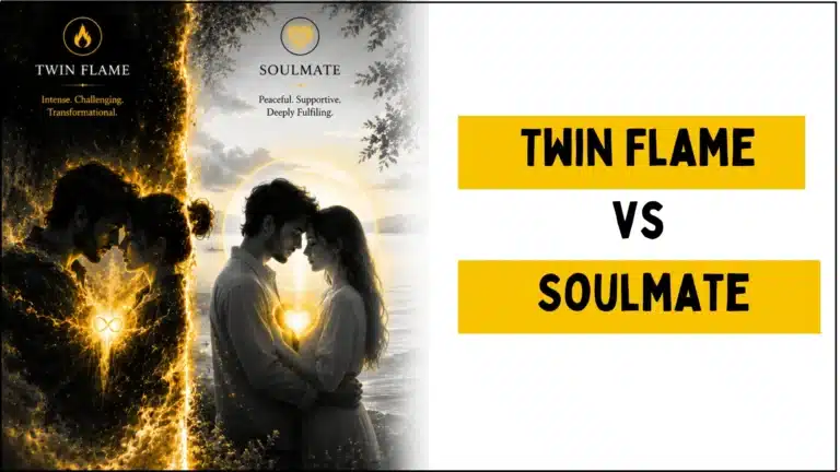 Twin flame vs soulmate comparison showing differences in spiritual connection and relationship dynamics